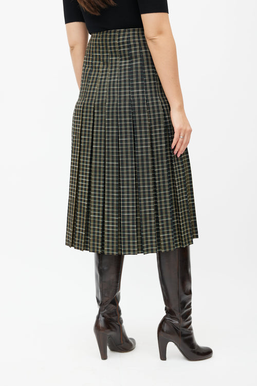 Beaufille Black & Multicolour Kari Plaid Wrap Skirt