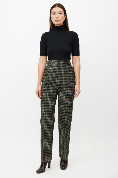 Beaufille Black & Multicolour Valli Plaid Trouser