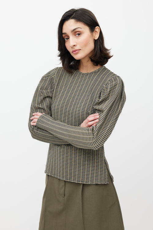 Beaufille Green & Multi Cursa Striped Blouse