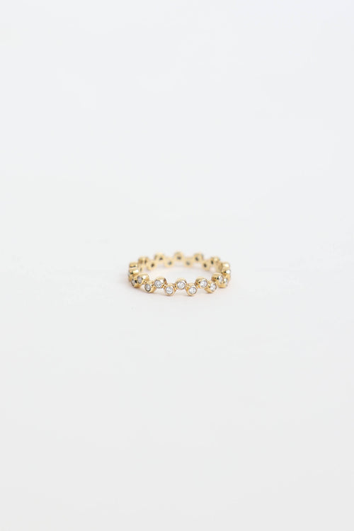 Birks18K Yellow Gold Diamond Iconic Stack Splash Ring