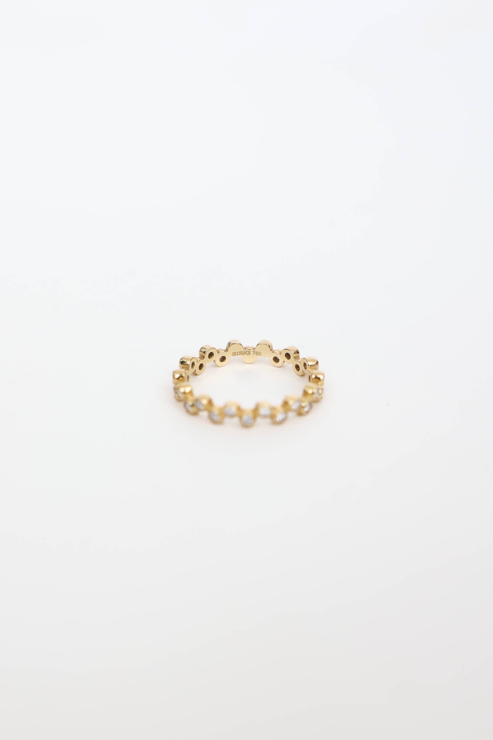 Birks18K Yellow Gold Diamond Iconic Stack Splash Ring