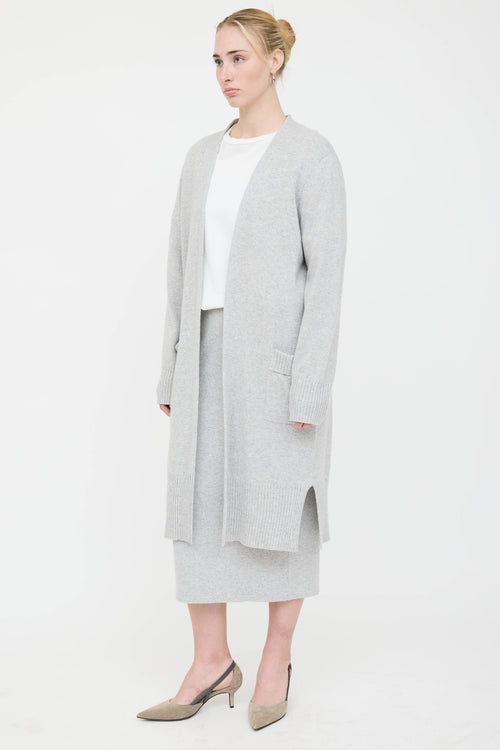 Black Goat Cashmere Open Cardigan