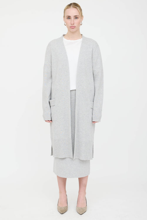 Black Goat Cashmere Open Cardigan