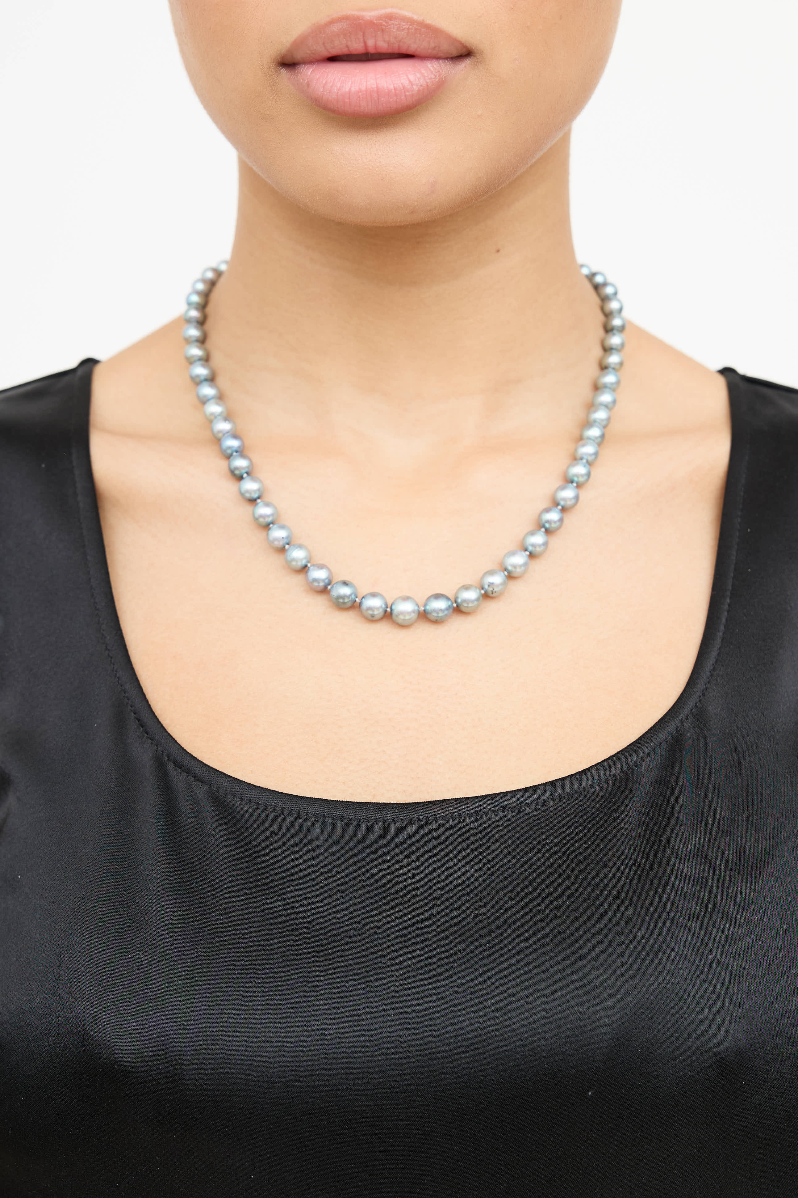 Fine Jewelry 14K Yellow Gold Akoya Pearl Necklace