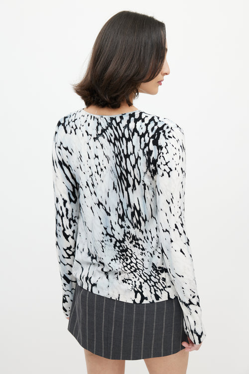 Blumarine Blue & Black Sequin Tank & Cardi Set