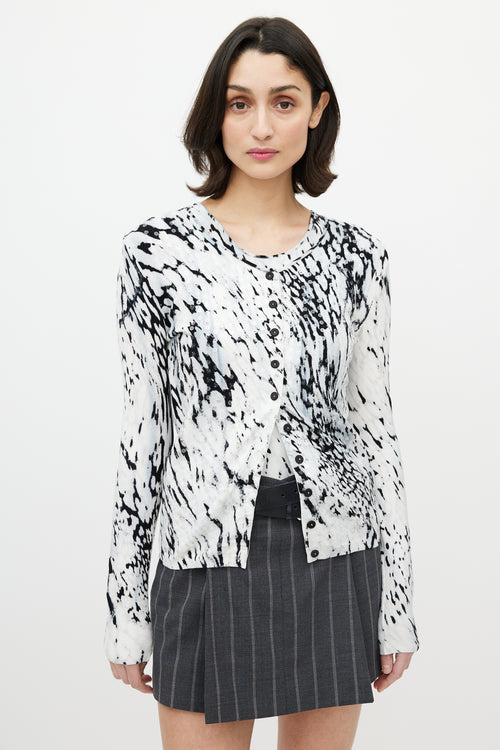 Blumarine Blue & Black Sequin Tank & Cardi Set