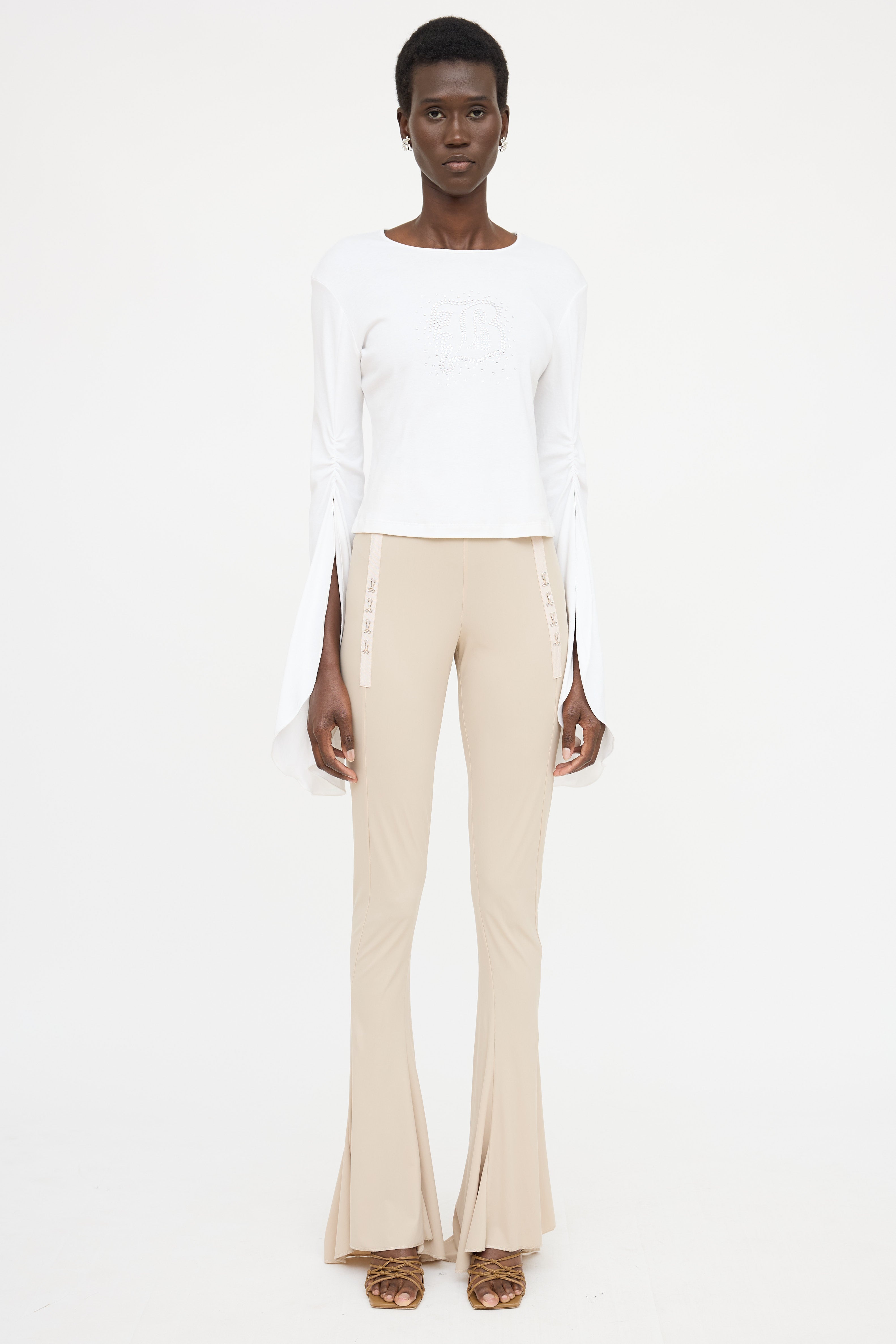 Blumarine Logo Embellished Top
