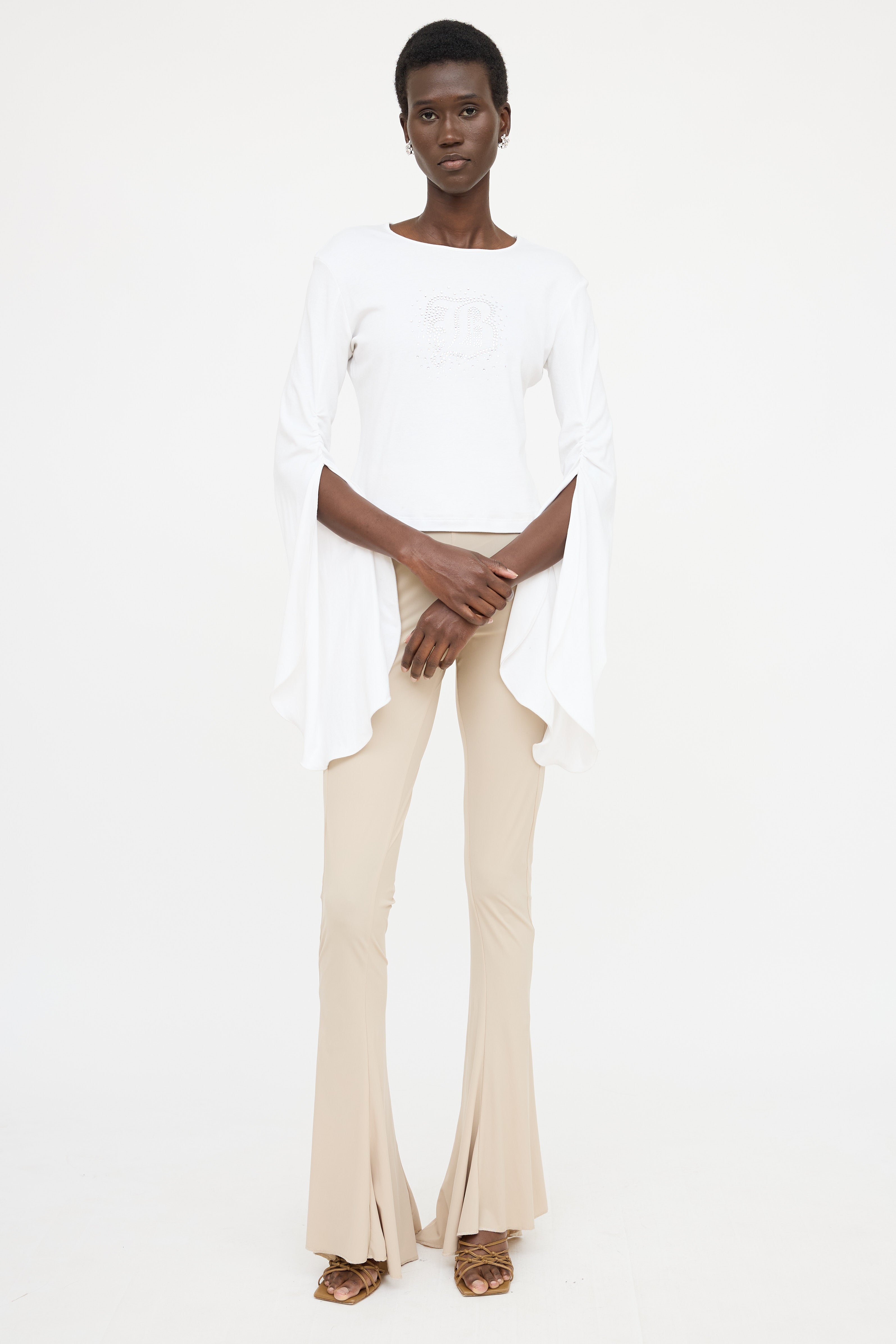 Blumarine Logo Embellished Top