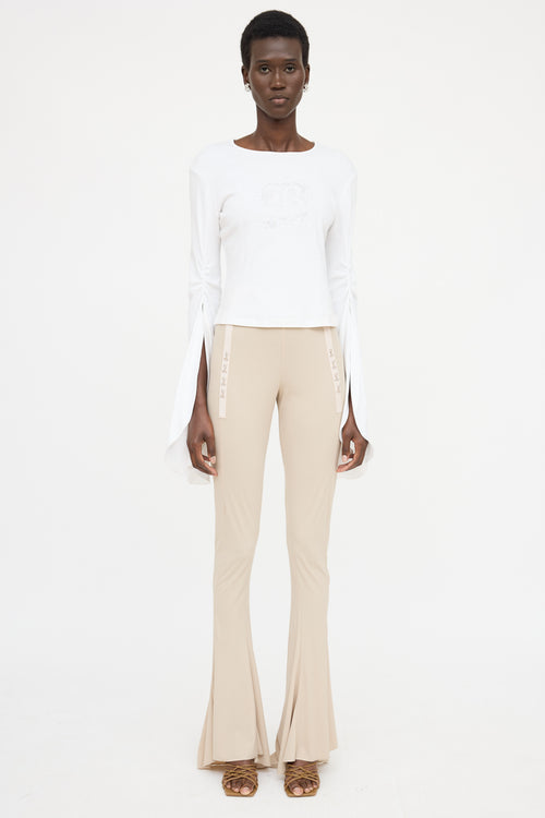 Blumarine Logo Embellished Top
