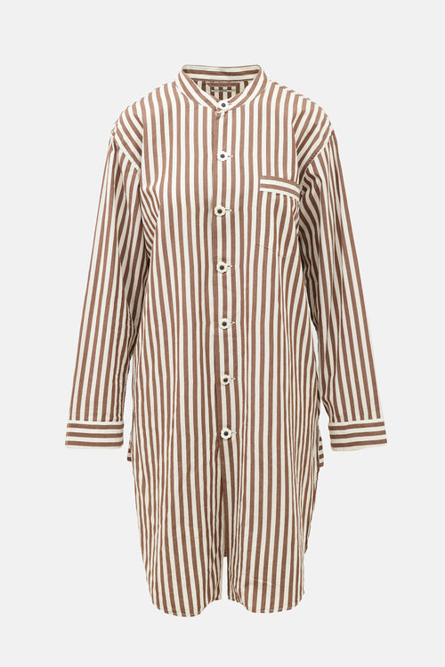 Bode Striped Shirt Dress