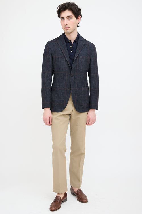 Boglioli Wool Plaid Blazer