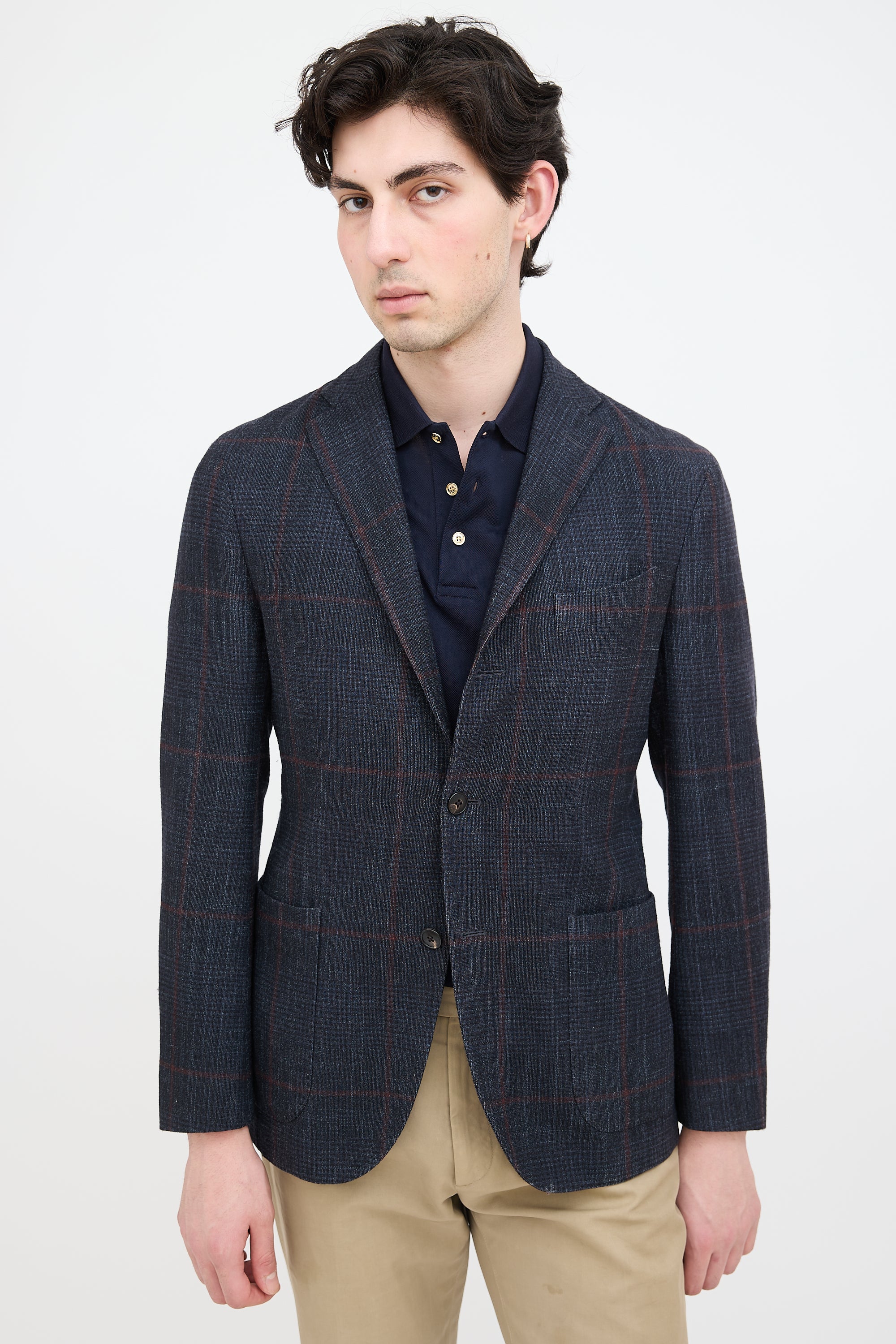 Boglioli Wool Plaid Blazer