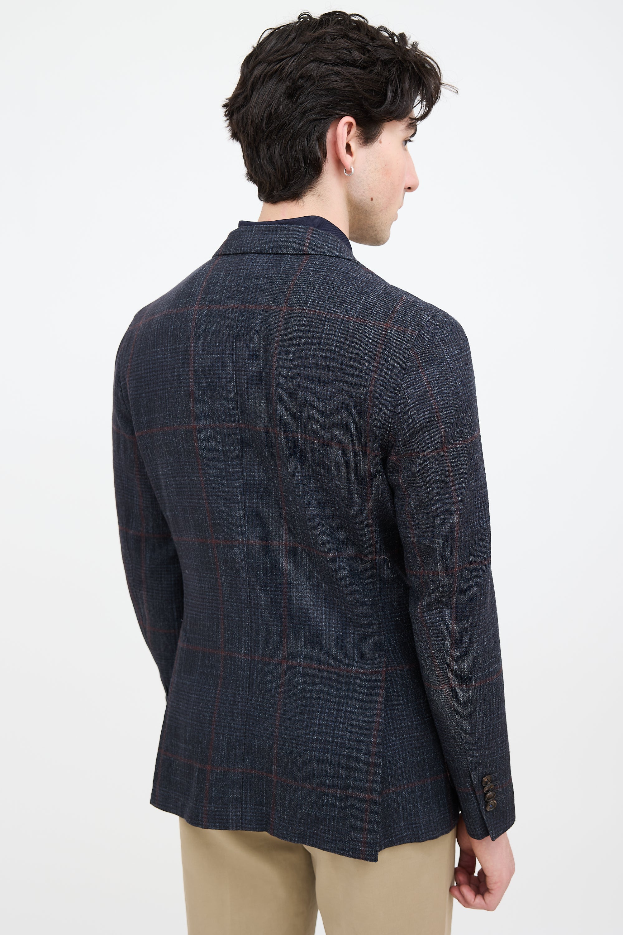 Boglioli Wool Plaid Blazer