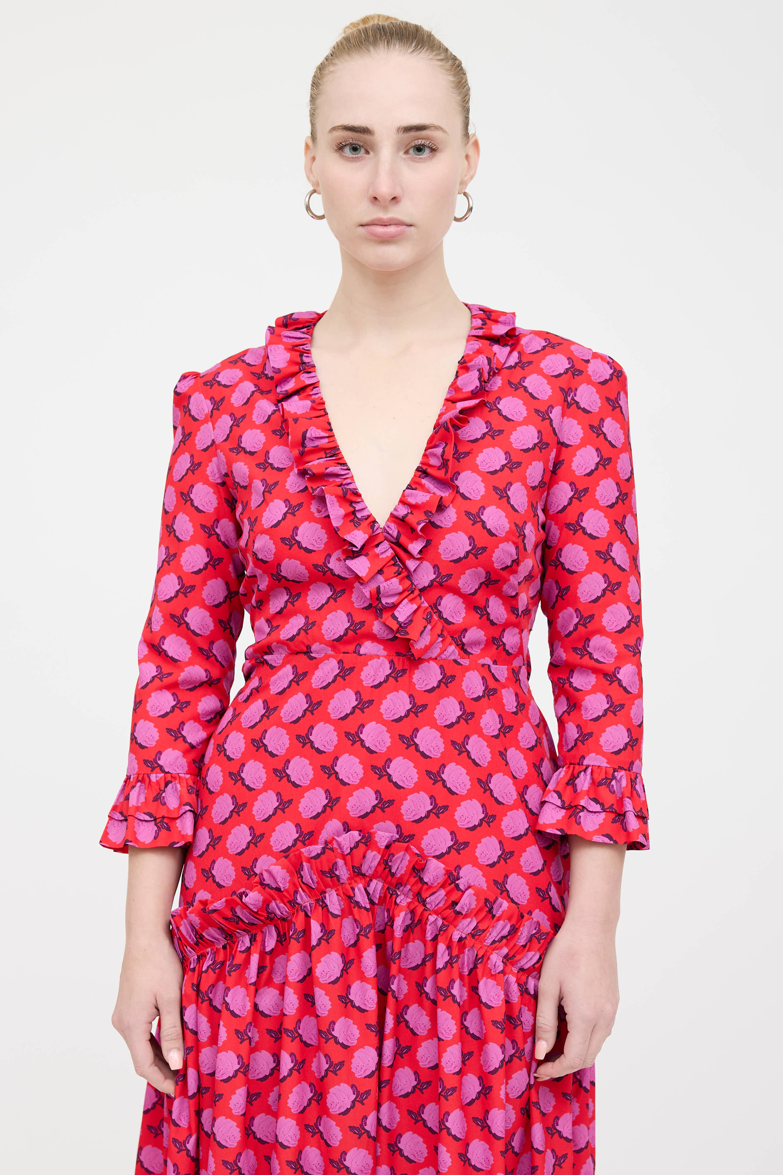 Borgo De Nor Floral Ruffle Dress