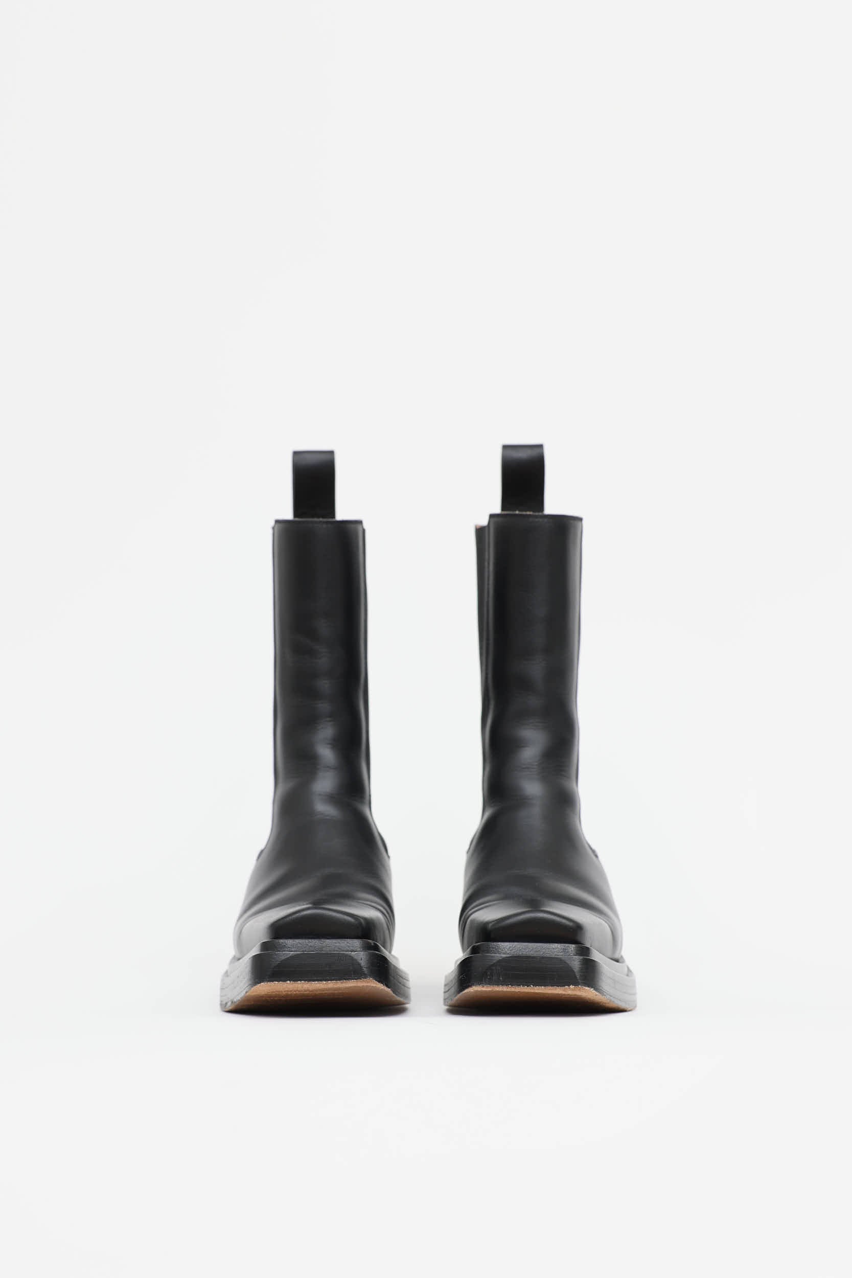 Bottega Veneta Square Toe Ankle Boot