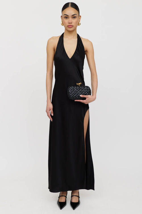Bottega Veneta Leather Foulard Intrecciato Knotted Clutch