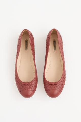 Bottega Veneta Intrecciato Bow Flat