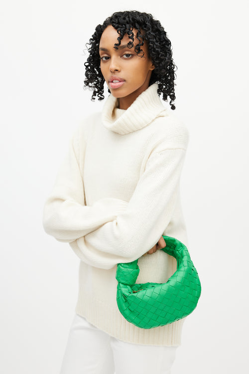 Bottega Veneta Green Jodie Intrecciato Leather Bag