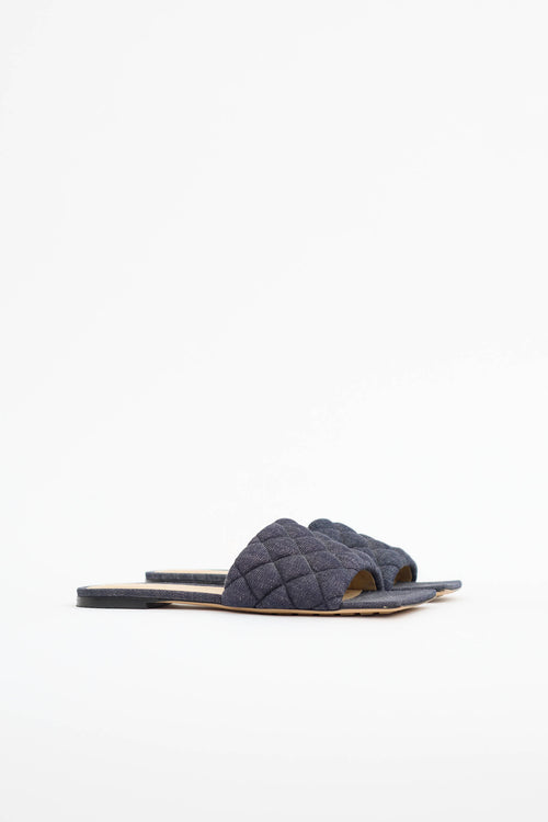 Bottega Veneta Denim Quilted Slide