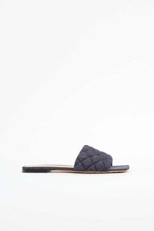 Bottega Veneta Denim Quilted Slide