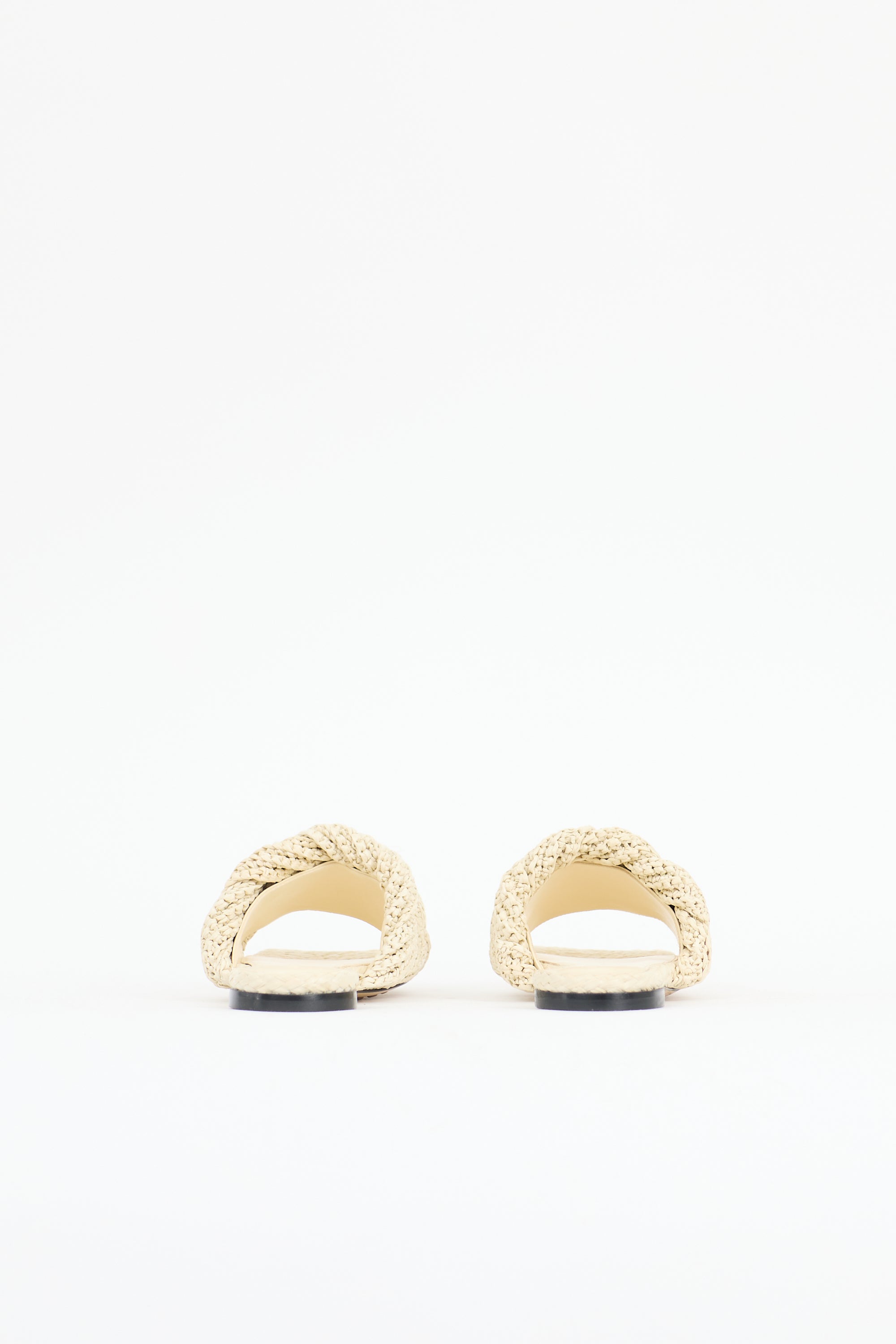 Bottega Veneta Raffia Lido Intreccio Slide