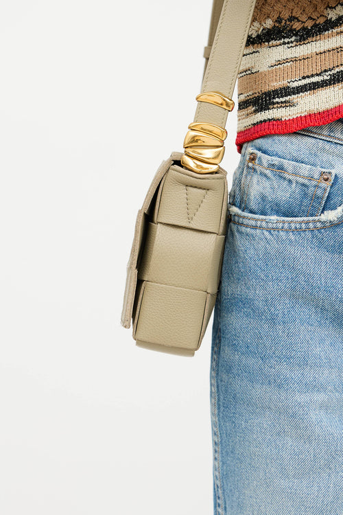 Bottega Veneta Leather Intrecciato Crossbody Bag