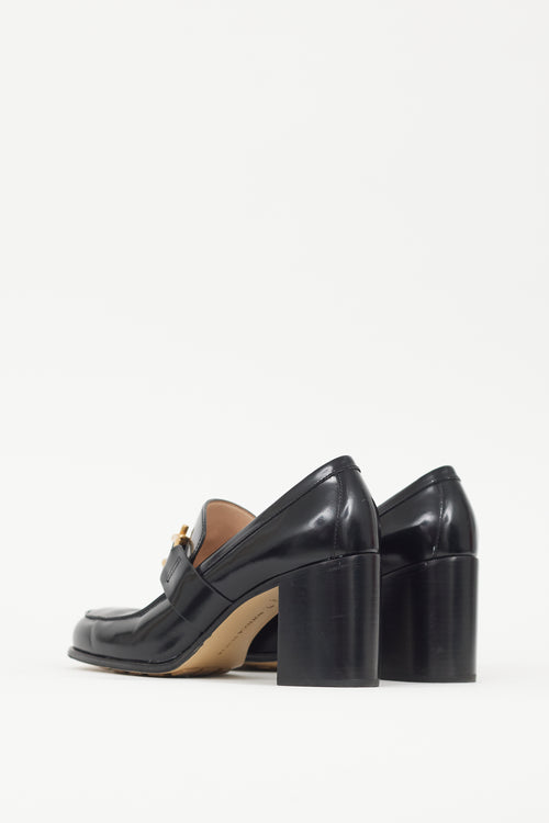Bottega Veneta Black & Gold Patent Leather Monsieur Loafer