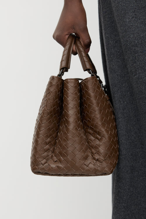 Bottega Veneta Intrecciato Leather Small Roma Bag