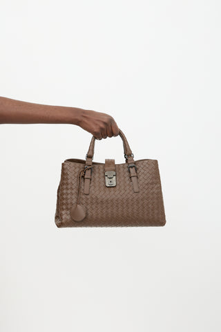 Bottega Veneta Intrecciato Leather Small Roma Bag
