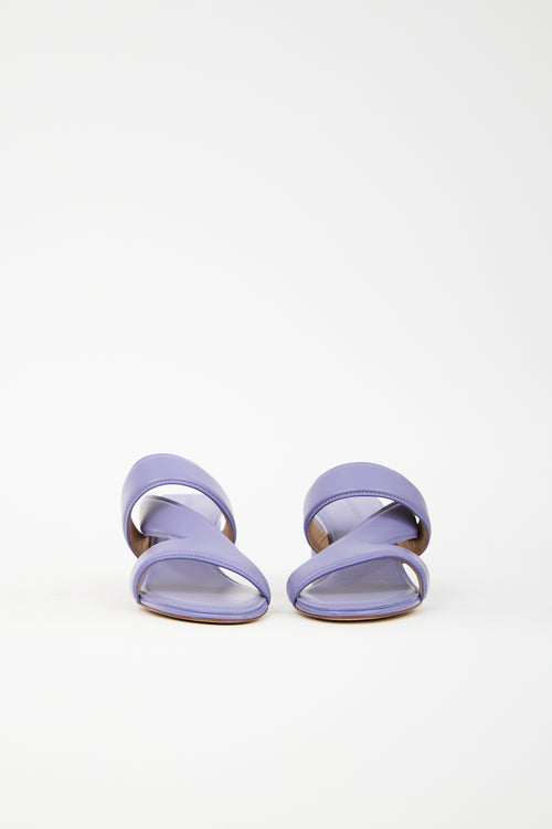 Bottega Veneta Leather Band Heeled Sandal
