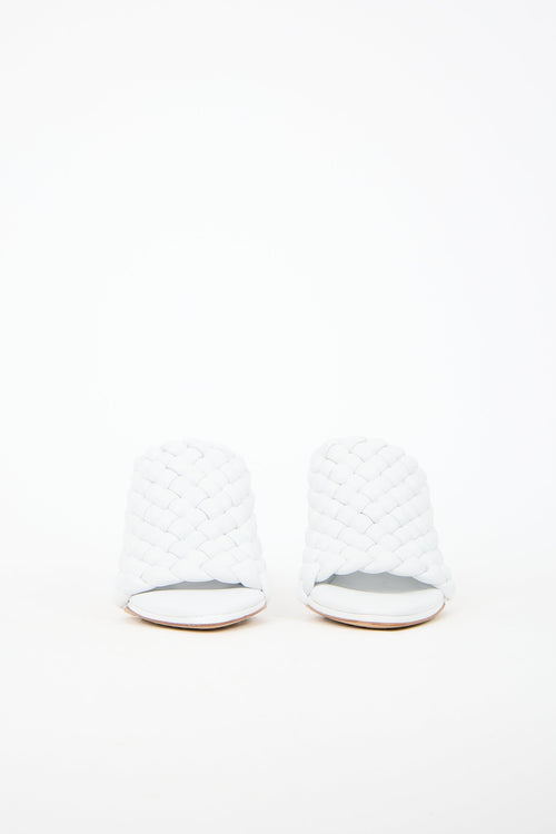 Bottega Veneta Padded Leather Intrecciato Mule