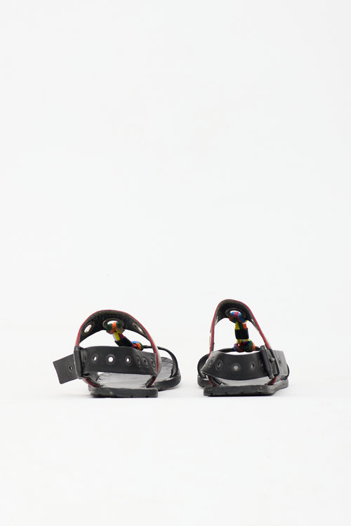 Bottega Veneta Leather Grommet Sandal