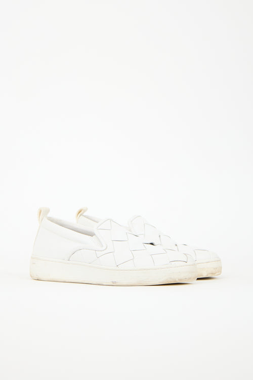 Bottega Veneta Leather Intrecciato Dodger Sneaker
