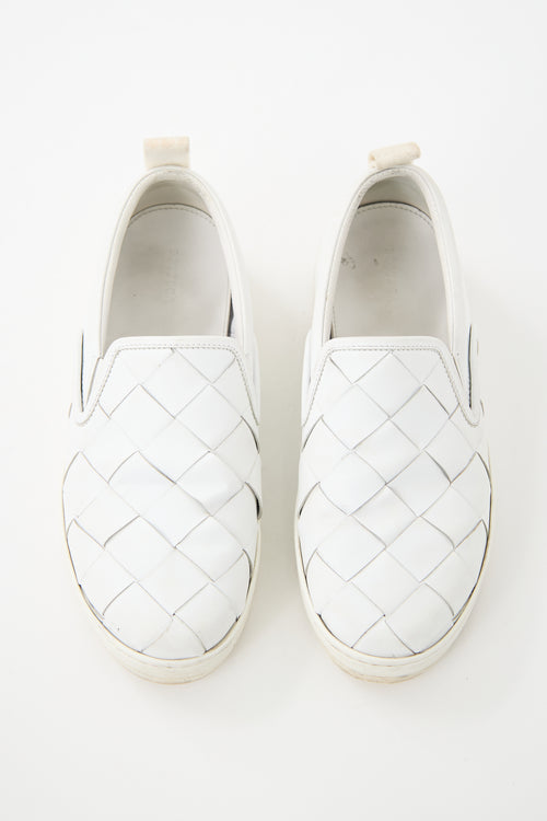 Bottega Veneta Leather Intrecciato Dodger Sneaker