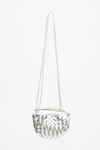 Bottega Veneta Metallic Patent Mini Sardine Bag
