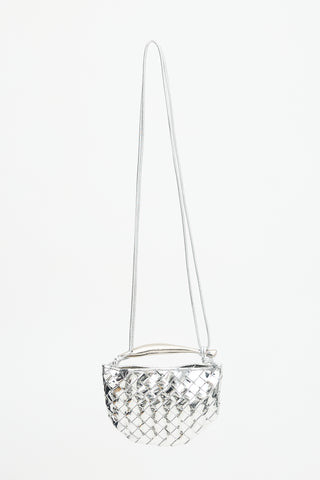 Bottega Veneta Metallic Patent Mini Sardine Bag