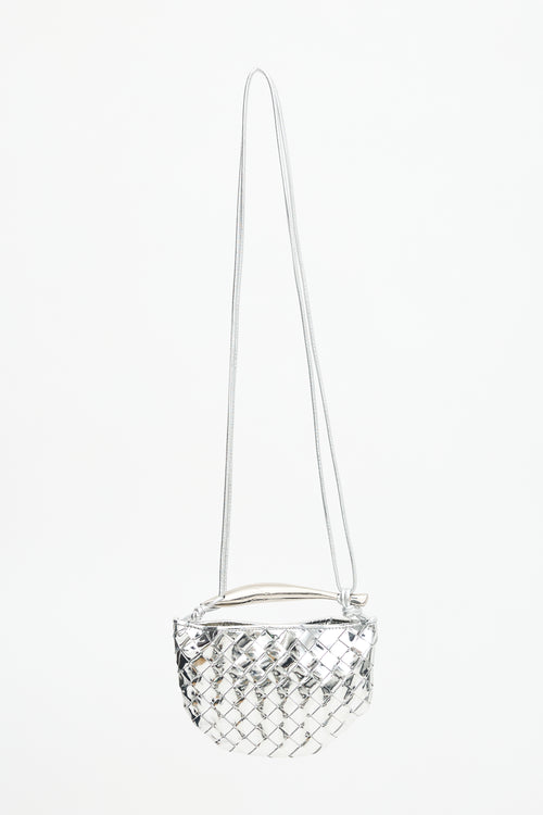 Bottega Veneta Metallic Patent Mini Sardine Bag