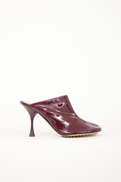 Patent Dot Sock Mule