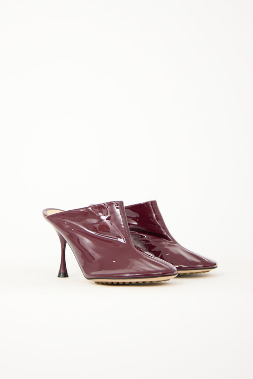 Patent Dot Sock Mule