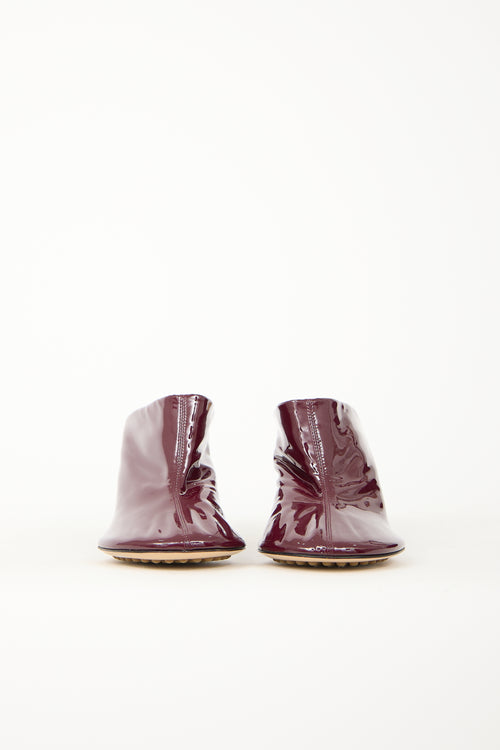 Patent Dot Sock Mule