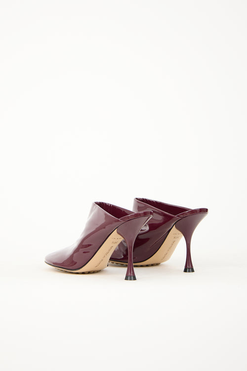 Patent Dot Sock Mule