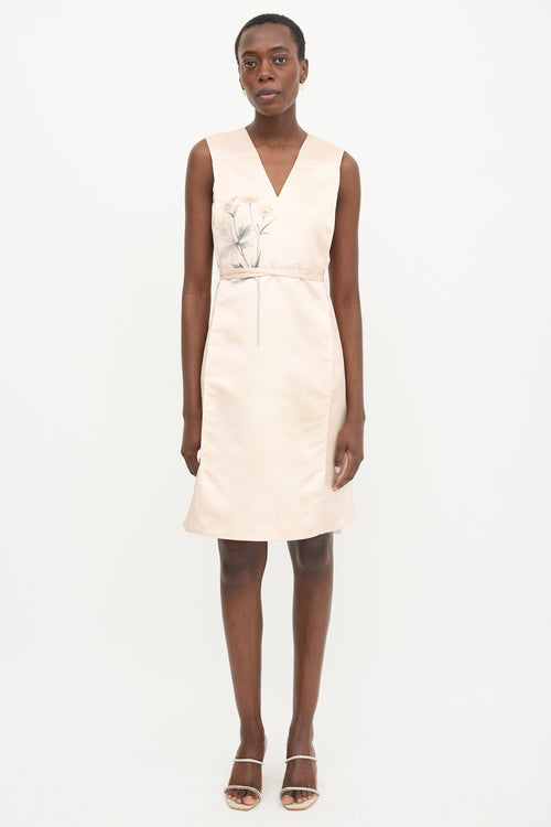 Bottega Veneta Resort 2018 Satin Botanic Dress