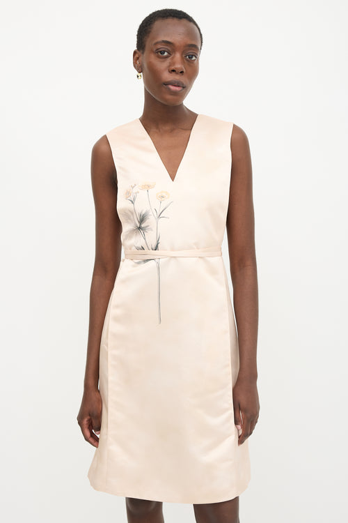 Bottega Veneta Resort 2018 Satin Botanic Dress