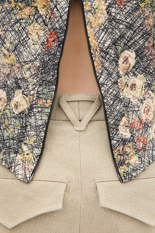 Bottega Veneta SS 2021 Linen High Waist Trouser