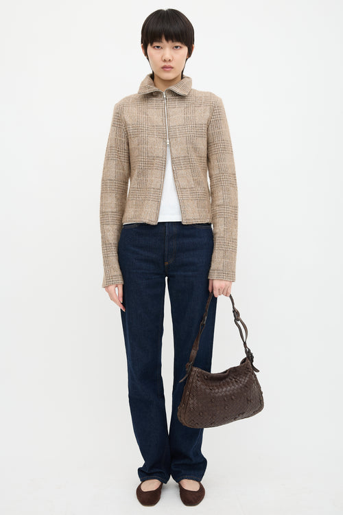 Bottega Veneta Vintage Leather Intrecciato Shoulder Bag