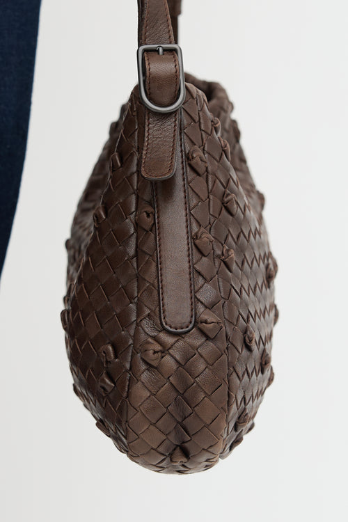 Bottega Veneta Vintage Leather Intrecciato Shoulder Bag