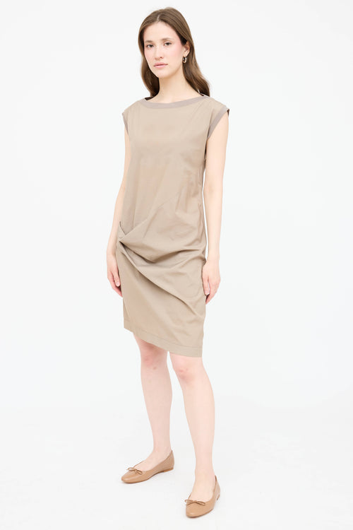 Brunello Cucinelli Sleeveless Gathered Dress