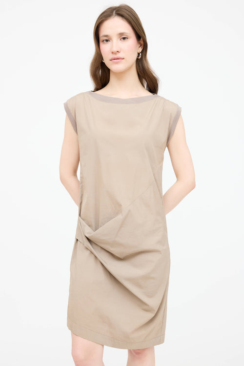 Brunello Cucinelli Sleeveless Gathered Dress
