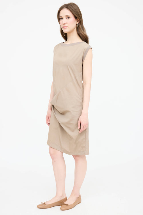 Brunello Cucinelli Sleeveless Gathered Dress