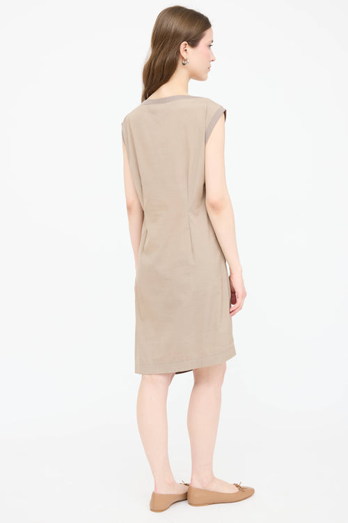 Brunello Cucinelli Sleeveless Gathered Dress